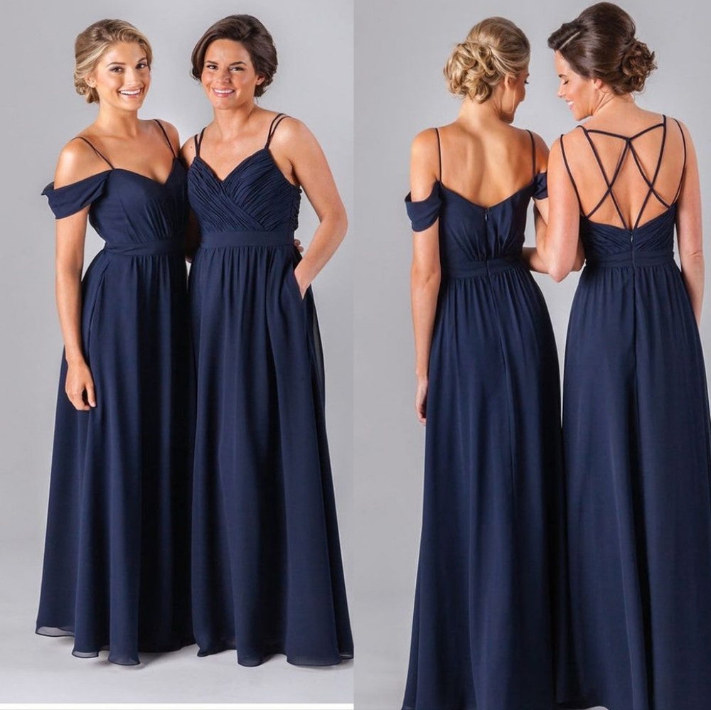 ✨️NWT TFNC London Reynakla Royal Blue Exta Long Maxi Dress Size Slit Sz 8